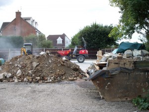 Preparing the site for new build bungalow