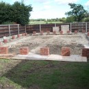 Site footings completed in preparation for new build bungalow