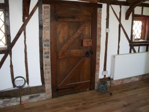 Restored original oak front door