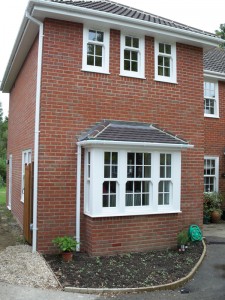 Completed extension to left of property